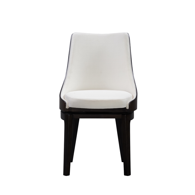 Boraam Wood Orleans Swivel High Back Dining Chairs Matte Black finish- Set of 2