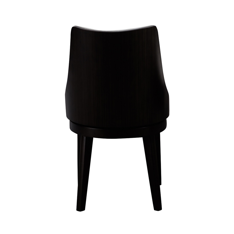 Boraam Wood Orleans Swivel High Back Dining Chairs Matte Black finish- Set of 2