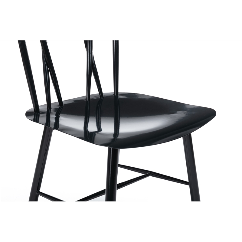 Boraam Savannah Black Metal Dining Chair - Set of 2