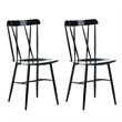 Boraam Savannah Black Metal Dining Chair - Set of 2
