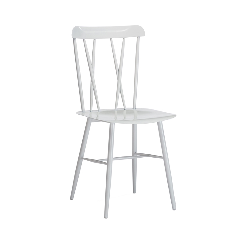 Boraam Metal Savannah White Dining Chair - Set of 2