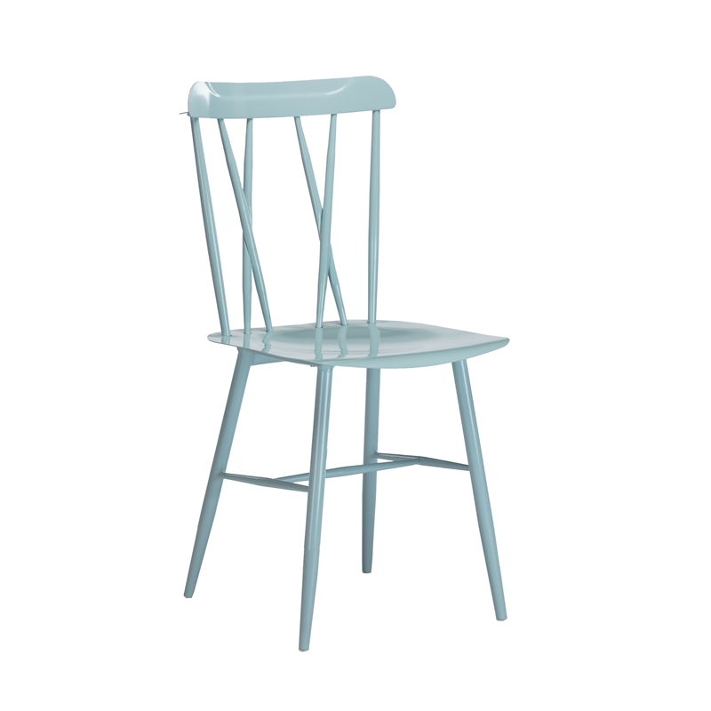 Boraam Metal Savannah Dining Chair Light Blue- Set of 2
