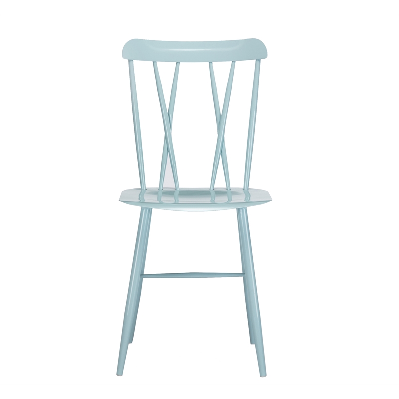 Boraam Metal Savannah Dining Chair Light Blue- Set of 2