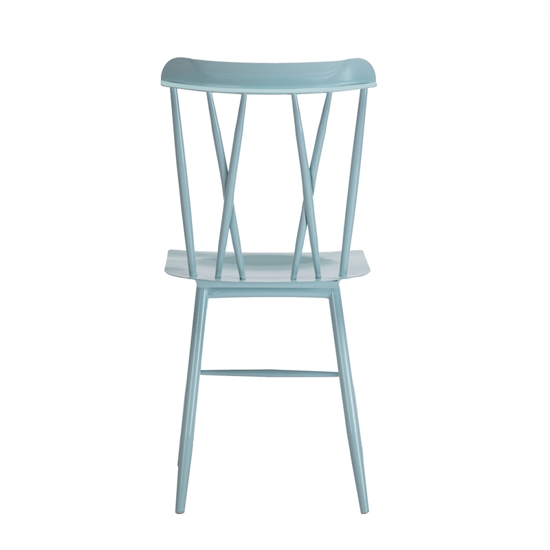 Boraam Metal Savannah Dining Chair Light Blue- Set of 2
