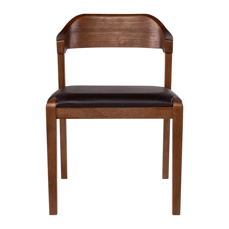 Boraam Rasmus Dining Side Chairs - Set of 2 in Chestnut Wire-Brush