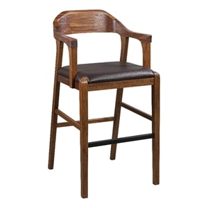 Boraam Rasmus Wood Bar Stool - Chestnut Wire-Brush Finish