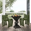 Boraam Lorenzo Rope and Metal Counter Stool in Olive Green Set of 2