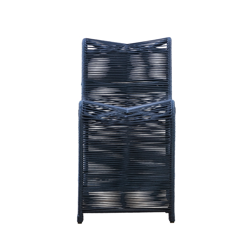 Boraam Lorenzo Rope and Metal Counter Stool in Blue Finish Set of 2