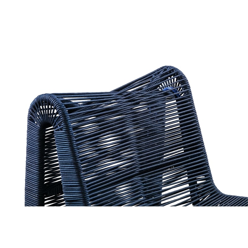 Boraam Lorenzo Rope and Metal Counter Stool in Blue Finish Set of 2