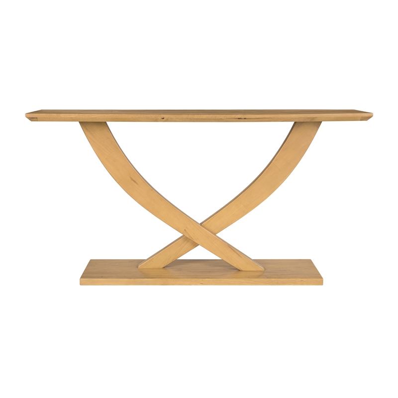 Boraam Wood Rasmus Console Table - Honeycomb Natural Finish