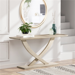 Boraam Wood Rasmus Console Table - Sawgrass Beige Finish