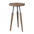 Boraam Wood Lily 3pc Round Accent Side Tables in Natural Finish