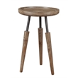 Boraam Wood Lily 3pc Round Accent Side Tables in Natural Finish