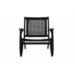 Boraam Harrison Hexagon Woven Black Rope Accent Chair - Black Finish