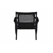 Boraam Harrison Hexagon Woven Black Rope Accent Chair - Black Finish