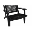 Boraam Harrison Hexagon Woven Black Rope Accent Chair - Black Finish