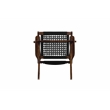 Boraam Harrison Hexagon Woven Black Rope Accent Chair - Cappuccino Finish