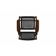 Boraam Harrison Hexagon Woven Black Rope Accent Chair - Cappuccino Finish