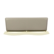 Boraam Capella Wood & Faux Leather Dining Height Bench in Buttermilk/Beige