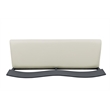 Boraam Capella Wood & Fabric Dining Height Bench in Matte Black/Cream