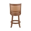 Boraam Augusta Wood & Faux Leather Swivel Counter Stool in Chestnut/Brown