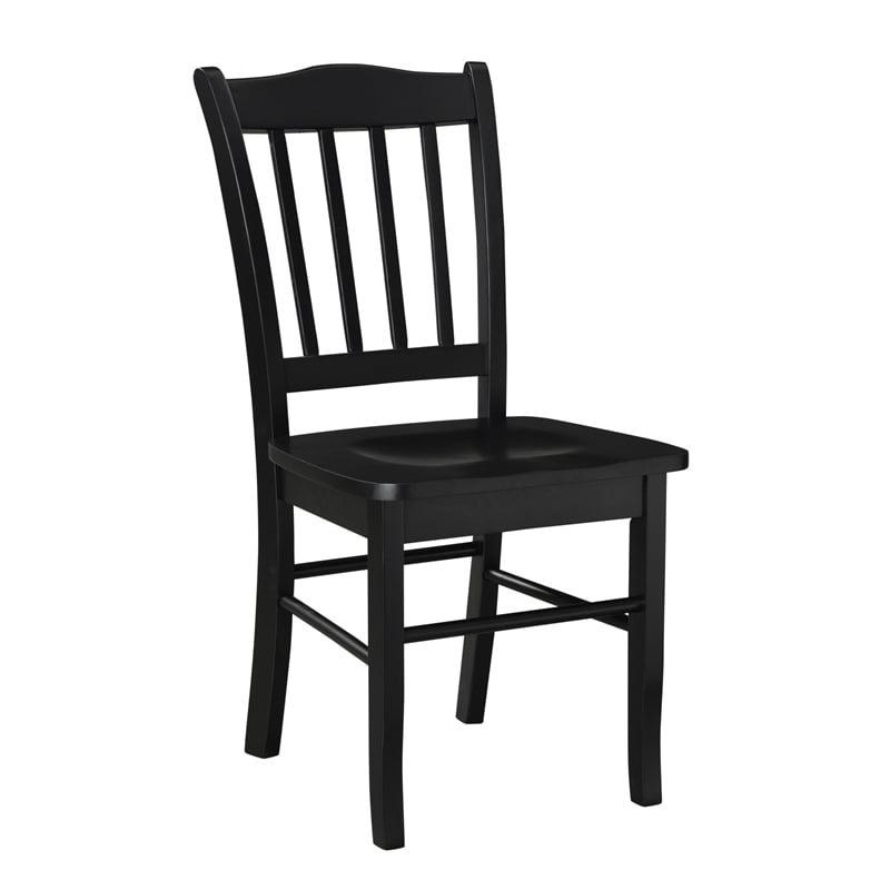 Boraam Shaker Rubberwood Dining Chairs in Black (Set of 2)