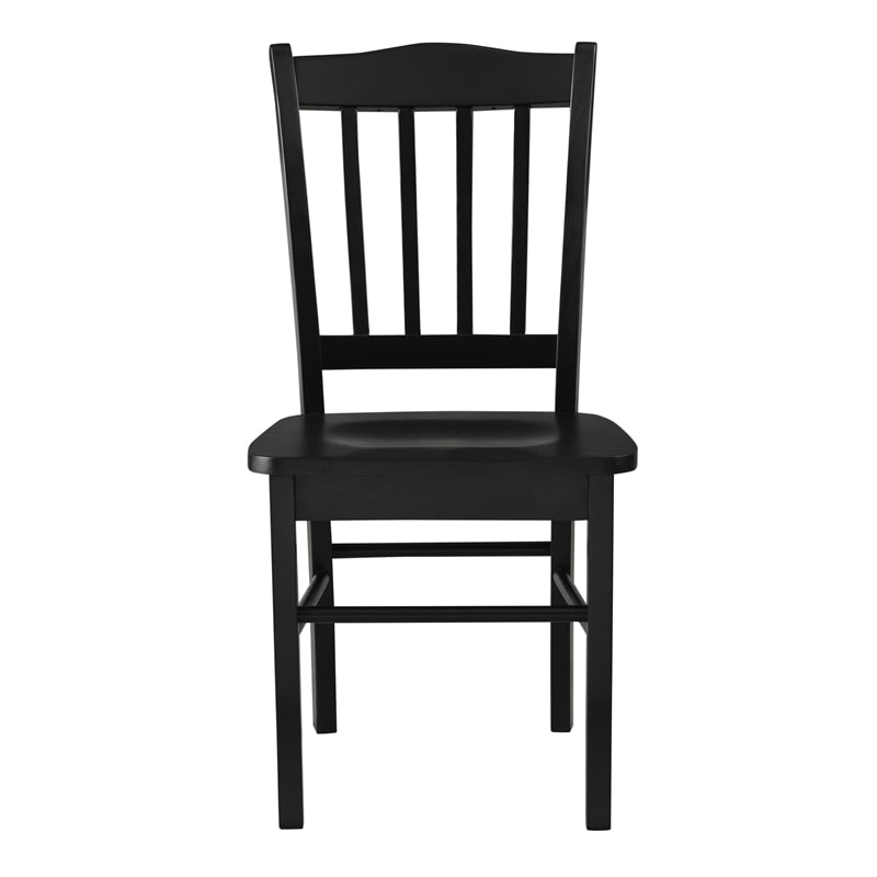 Boraam Shaker Rubberwood Dining Chairs in Black (Set of 2)