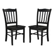 Boraam Shaker Rubberwood Dining Chairs in Black (Set of 2)