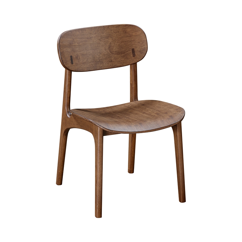Boraam Wood Solvang Dining Chair in Brown Ale Finish  (Set of 2)