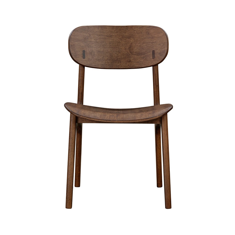 Boraam Wood Solvang Dining Chair in Brown Ale Finish  (Set of 2)
