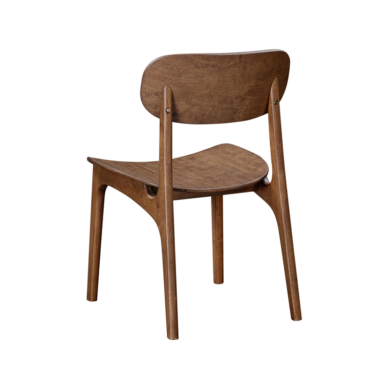 Boraam Wood Solvang Dining Chair in Brown Ale Finish  (Set of 2)