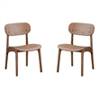 Boraam Wood Solvang Dining Chair in Brown Ale Finish  (Set of 2)