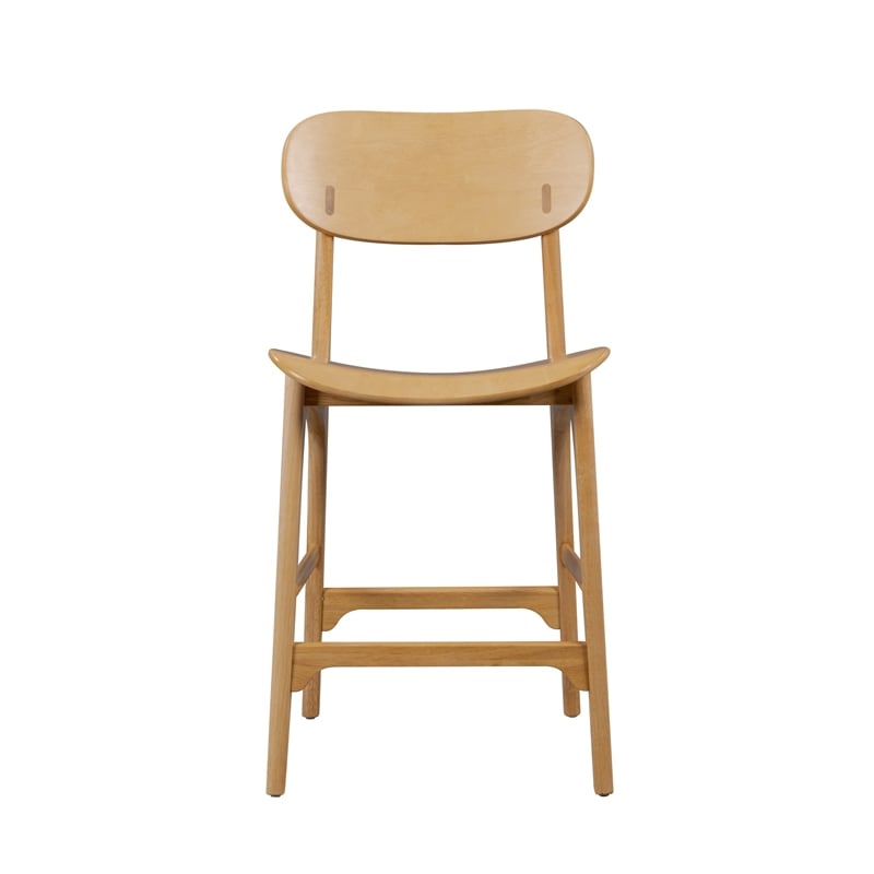 Boraam Wood Solvang Counter Stool in Natural Finish