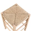 Boraam Wood Square Rush Backless Counter Stool in Blonde Oak Finish