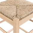 Boraam Wood Square Rush Backless Counter Stool in Blonde Oak Finish