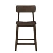 Boraam Torino Farmhouse Rubberwood Counter Stool in Carbonite Brown
