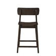 Boraam Torino Farmhouse Rubberwood Counter Stool in Carbonite Brown