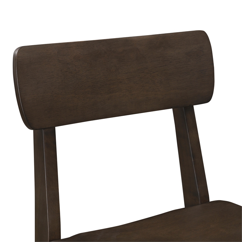 Boraam Torino Farmhouse Rubberwood Counter Stool in Carbonite Brown