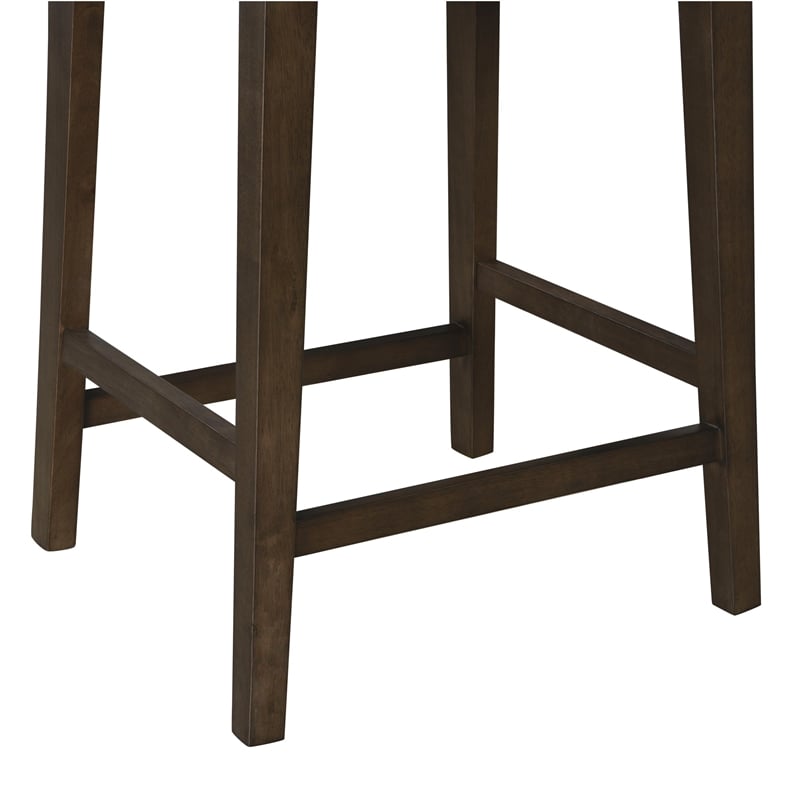Boraam Torino Farmhouse Rubberwood Counter Stool in Carbonite Brown