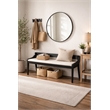 Boraam Rasmus Wood Dining Bench - Cream/Black
