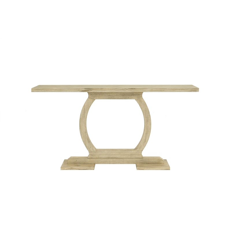 Boraam Zen Rectangular Pine Wood Console Table - Barnwood Sandblast