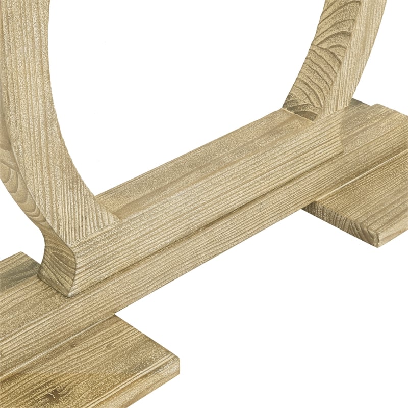 Boraam Zen Rectangular Pine Wood Console Table - Barnwood Sandblast