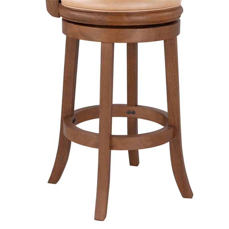 Boraam Augusta Bar Height Swivel Bar Stool - Chestnut Wire-Brush