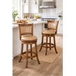 Boraam Augusta Bar Height Swivel Bar Stool - Chestnut Wire-Brush