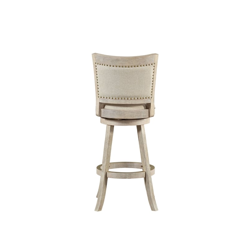 Boraam Melrose Bar Height Swivel Bar Stool - Ivory Wire-Brush
