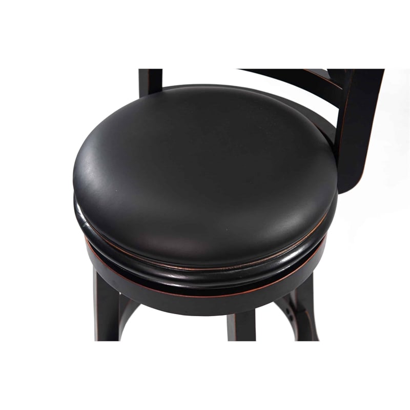 Boraam Florence Counter Height Swivel Counter Stool - Black Sandthru Finish