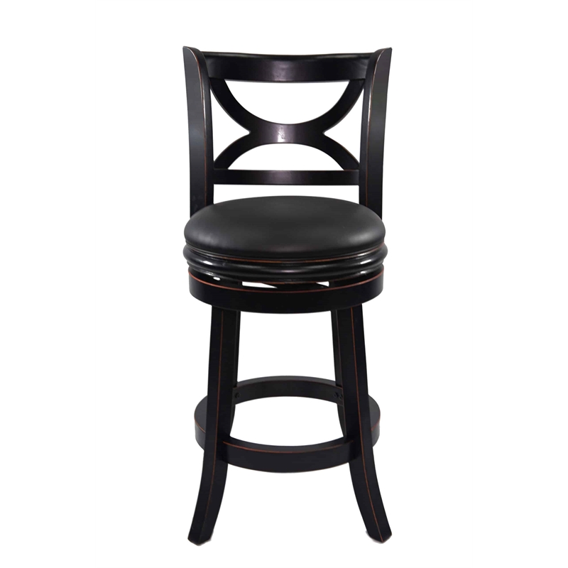 Boraam Florence Counter Height Swivel Counter Stool - Black Sandthru Finish