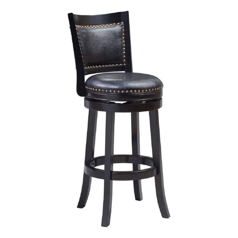 Boraam Bristol Bar Height Swivel Bar Stool - Black