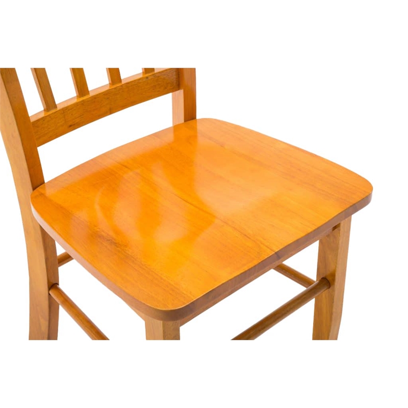 Boraam Shaker Wood Dining Room Chairs - Set of 2 - Oak Finish