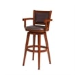 Boraam Broadmoor Extra Tall Swivel Bar Stool with Arms - Cherry